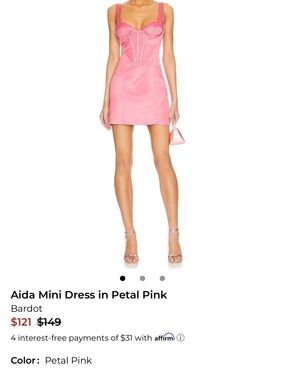 Bardot Petal Pink Aida Mini Dress